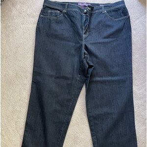 Womens plus size dark blue jeans